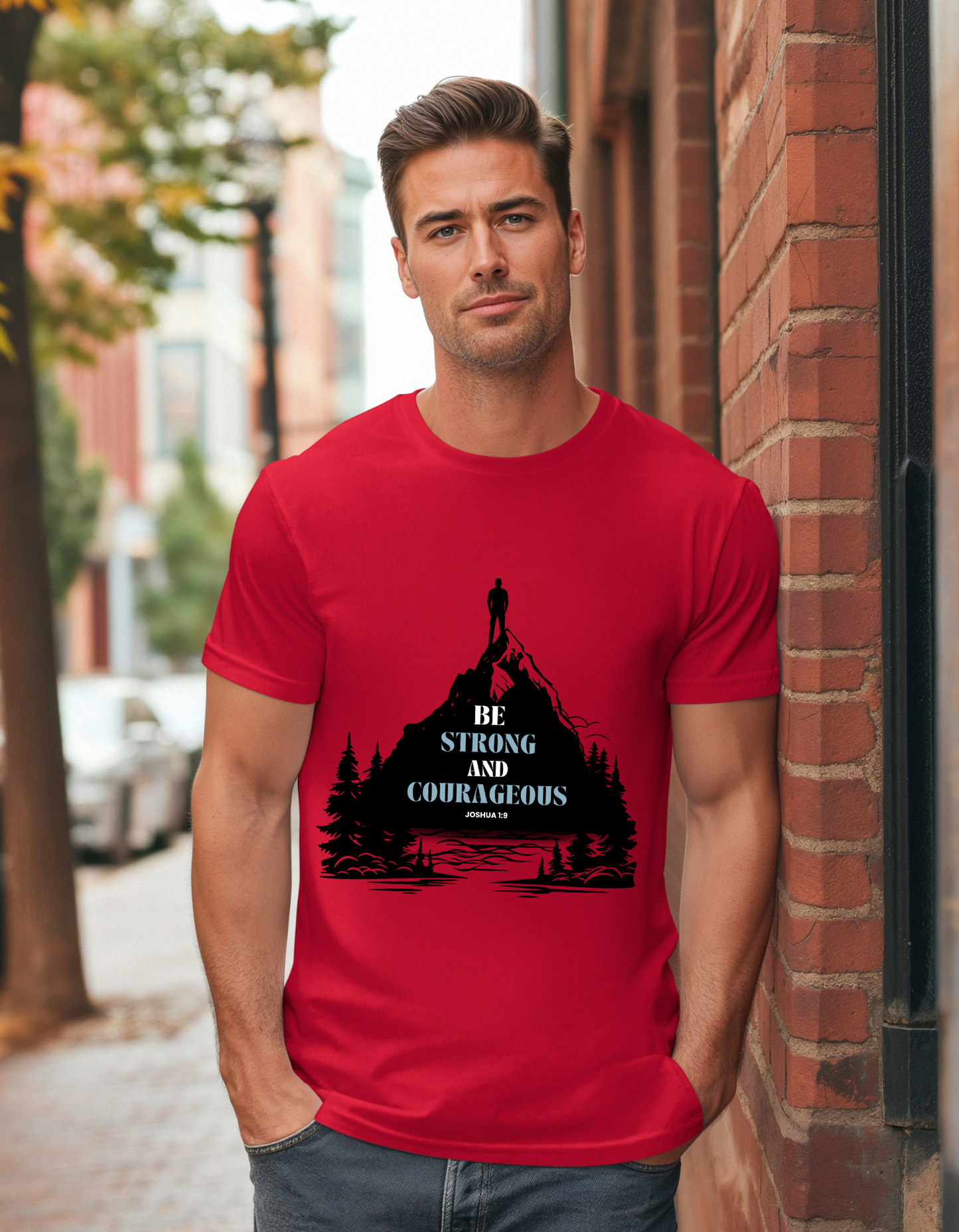 Be Strong and Courageous Men's Tee